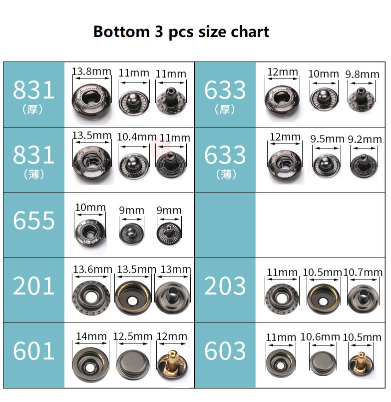 Orbicular snap metal button Orbicular snap metal button