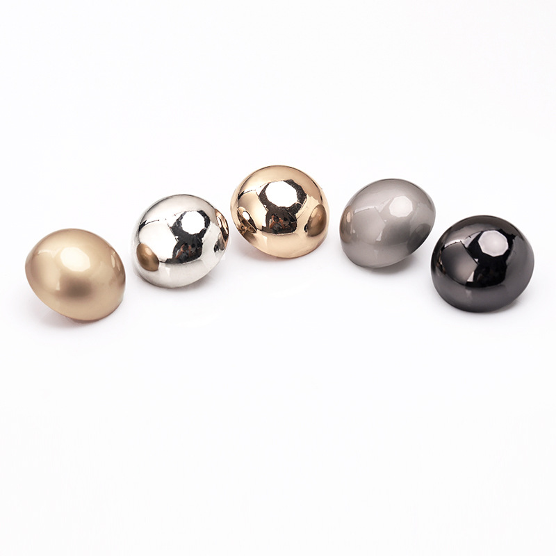 Hemispheres Mushroom Metal Buttons