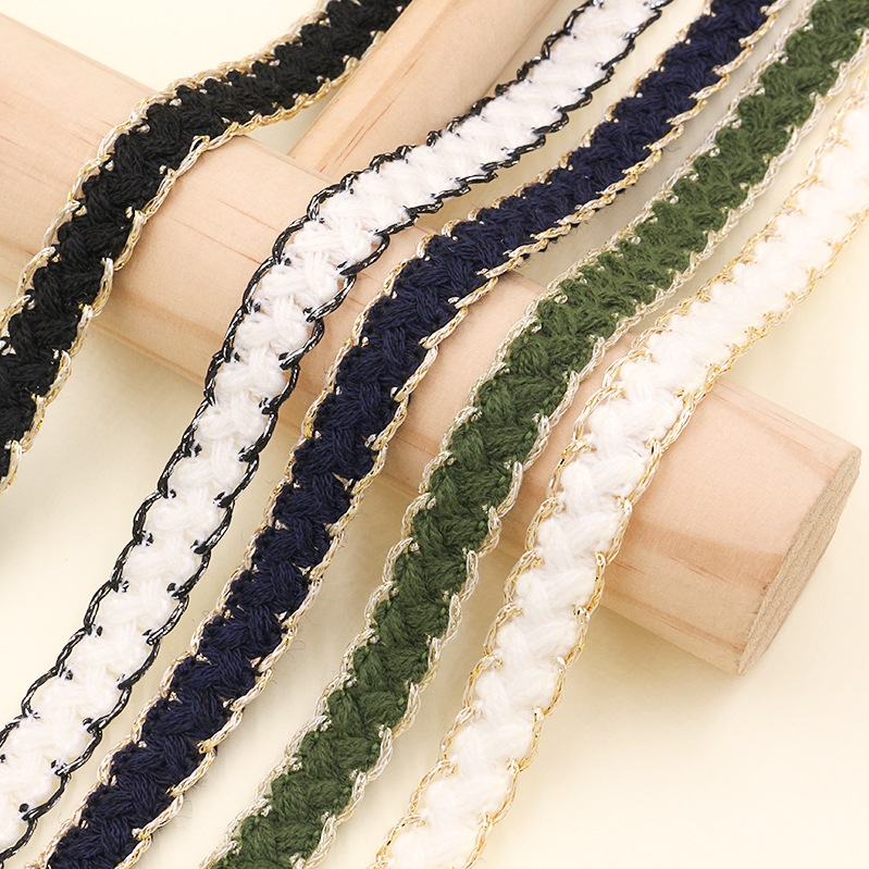 Chanel styles lace briaded trimmings used as decorative accessories for clothing Chanel styles lace briaded trimmings used as decorative accessories for clothing